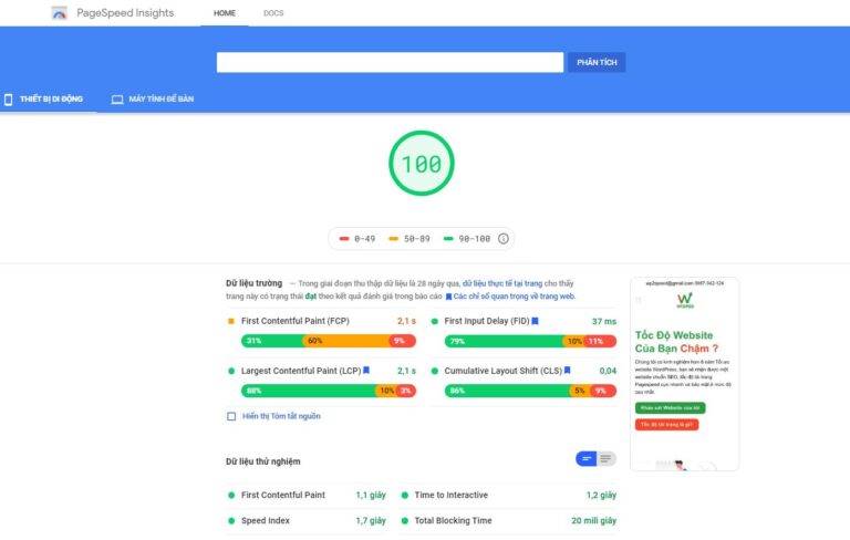 PageSpeed Insights là gì? Cách kiểm tra & tối ưu tốc độ website chuẩn Google