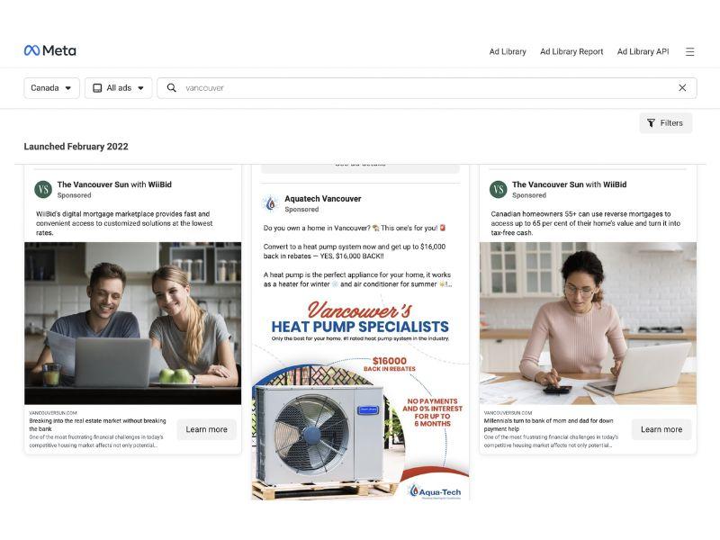 Xem quảng cáo đối thủ trên Facebook Ad Library